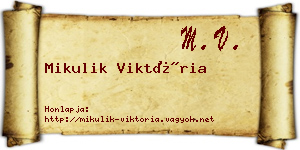 Mikulik Viktória névjegykártya